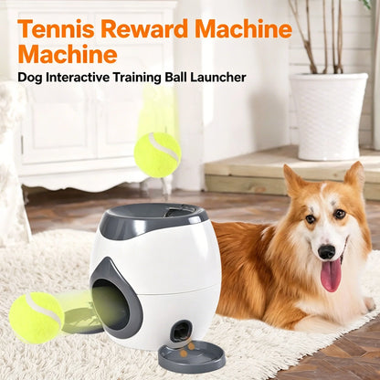 Hot Selling Dog Tennis Food Reward Machine Interactive Dog Ball Thrower for Small and Medium Dogs to Use